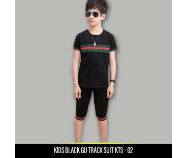 Kids Black GU Track Suit KTS - 02
